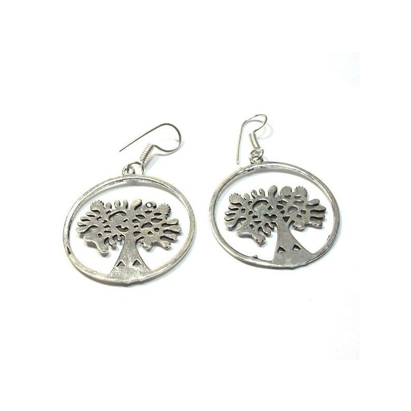 Boucles d'oreilles arbre de vie  - Mosaik bijoux indiens