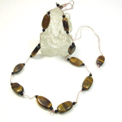 Collier en œil de tigre et...