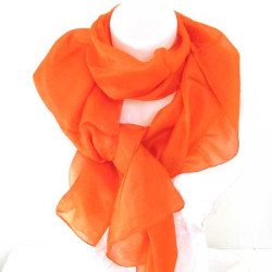 Foulard en soie orange 