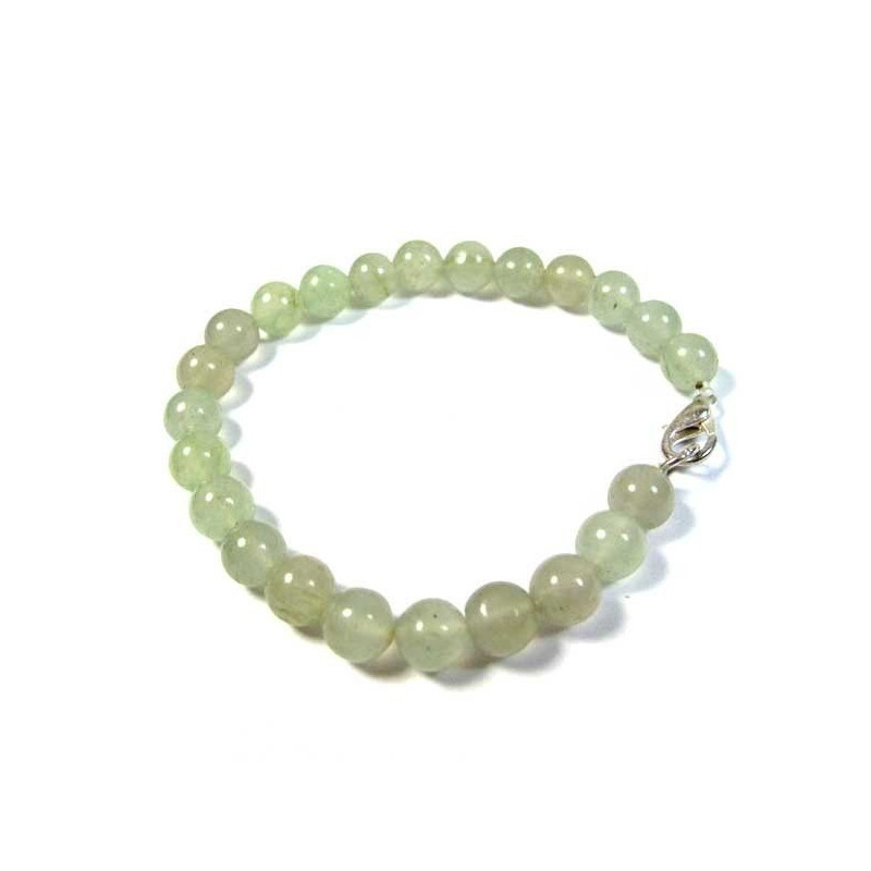 Bracelet jade perles rondes - Mosaik bijoux indiens