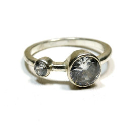 Bague argent et Zirconium