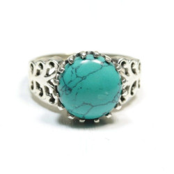 Bague argent et turquoise -...