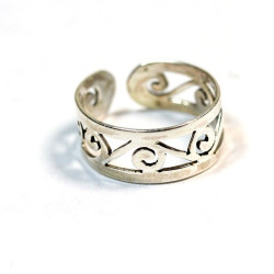 Bague de pied en argent ajouré