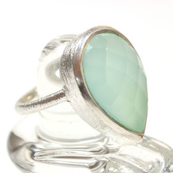 Bague argent et fluorite T51
