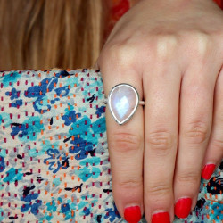 Bague argent et pierre de...