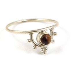 Bague argent pierre œil de...
