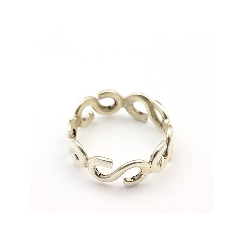 Bague argent motif infini - Mosaik bijoux indiens