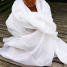 Foulard blanc en soie - Mosaik bijoux indiens