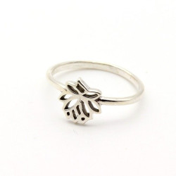 Bague lotus en argent