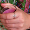 Bague lotus argent fine