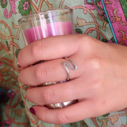 Bague argent fine indienne