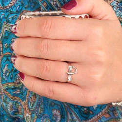 Bague argent libellule fine