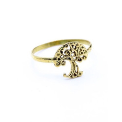Bague arbre de vie dorée -...