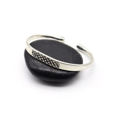 Bracelet métal argenté à motifs Mosaik Bijoux Indiens - 1