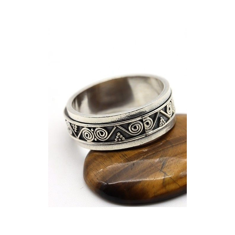 Bague argent ethnique anti-stress - Mosaik bijoux indiens Bague argent ethnique anti-stress - Mosaik bijoux indiens
