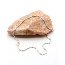 chaine-de-cheville-argent-torsadee - Mosaik bijoux indiens