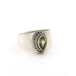 Bague argent large et...