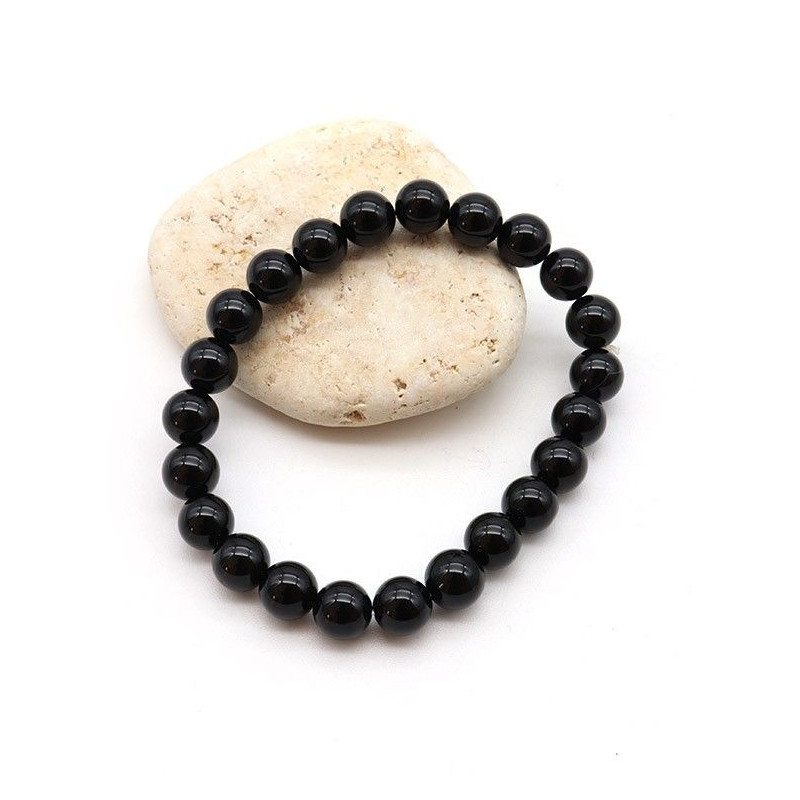 Bracelet pierres onyx 8mm Mosaik Bijoux Indiens - 1 Bracelet pierres onyx 8mm Mosaik Bijoux Indiens - 1