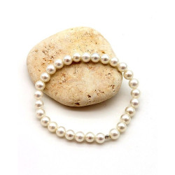 Bracelet perle blanche -...