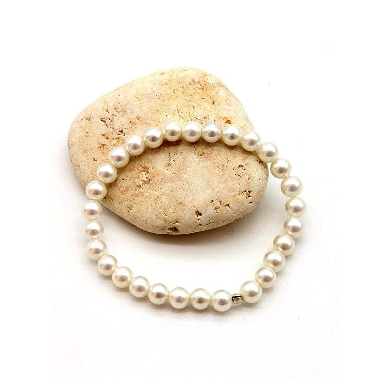 Bracelet perle blanche - Mosaik bijoux indiens Bracelet perle blanche - Mosaik bijoux indiens