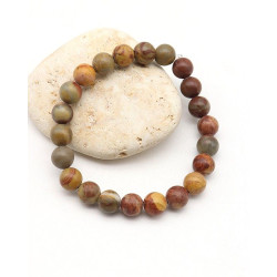 Bracelet élastique agate -...