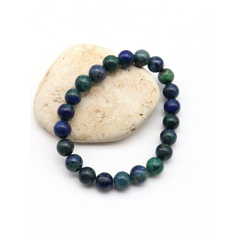 Bracelet pierres azurite 8mm Mosaik Bijoux Indiens - 1 Bracelet pierres azurite 8mm Mosaik Bijoux Indiens - 1