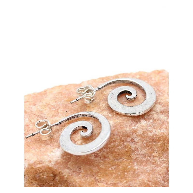 Petites créoles escargot Mosaik Bijoux Indiens - 1