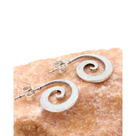 Petites créoles escargot Mosaik Bijoux Indiens - 1