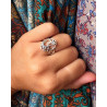 Bague argent ethnique AUM - Mosaik bijoux indiens