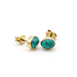 Puces d'oreilles laiton et...