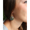 Boucles d'oreilles rondes colorées - Mosaik bijoux indiens