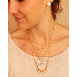 Collier doré et perles...