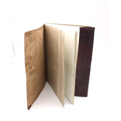 Grand carnet en cuir motif...