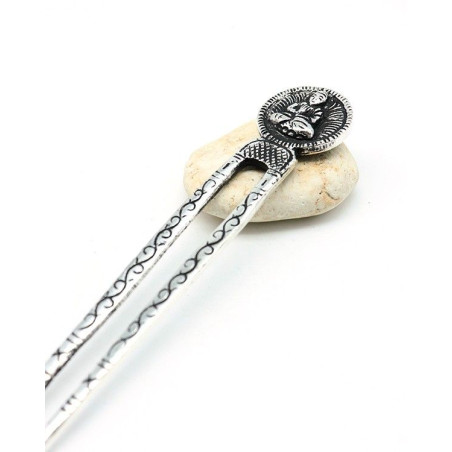 Pique cheveux bouddha argenté - Mosaik bijoux indiens