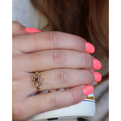 Bague lotus indienne en...