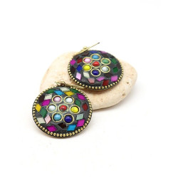 Boucles d'oreilles rondes...