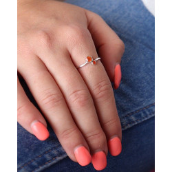 Bague en argent et double...
