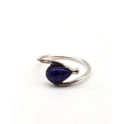 Bague argent fine et lapis...
