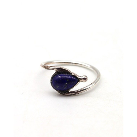 Bague argent fine et lapis lazuli