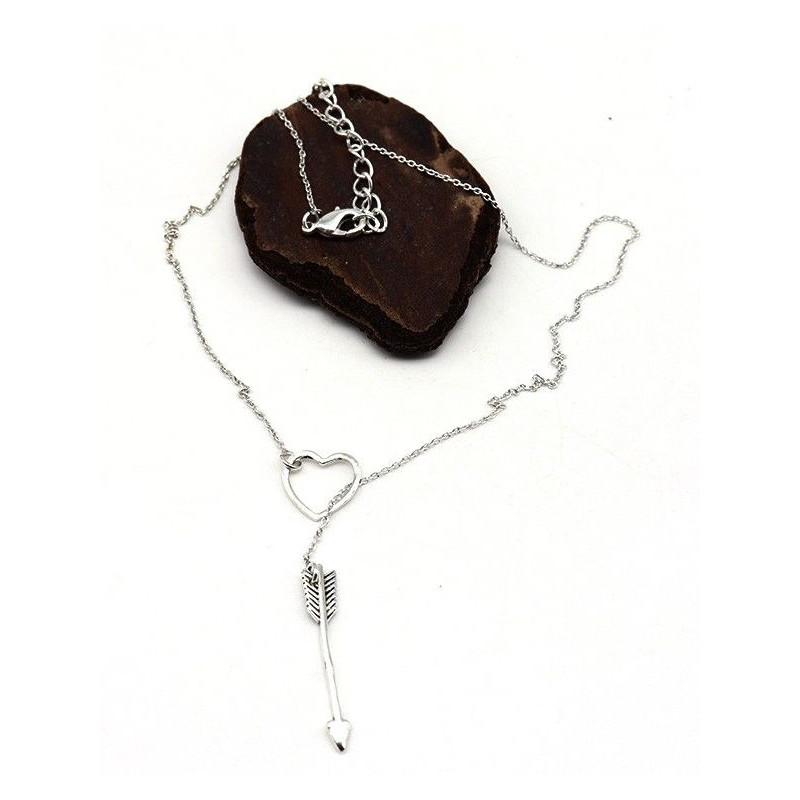 Collier cravate en argent fin