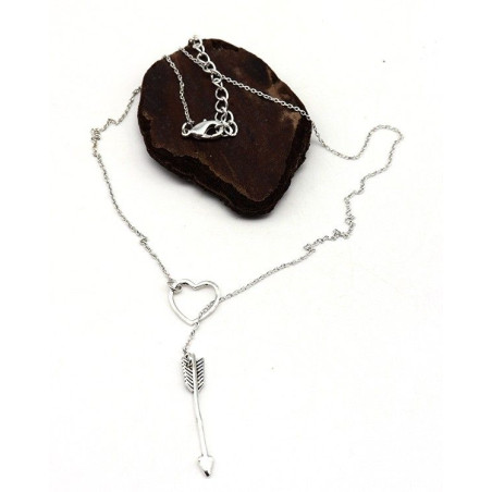 Collier cravate en argent fin