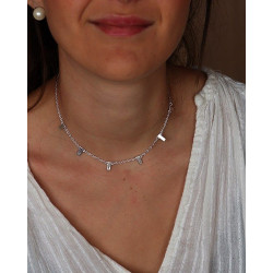 Collier argent fin ras de cou