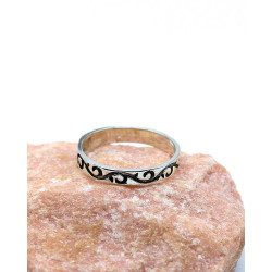 Bague argent fine anneau à...