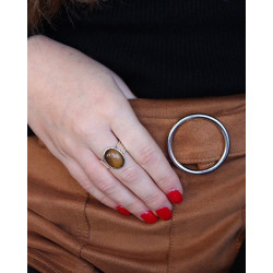Bague en argent et grosse...