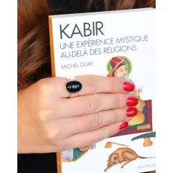 Bague argent en Onyx -...