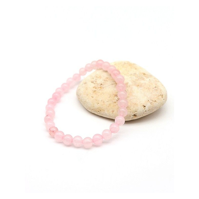 Bracelet élastique pierre rose - Mosaik bijoux indiens Bracelet élastique pierre rose - Mosaik bijoux indiens