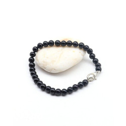 Bracelet onyx noir perles...