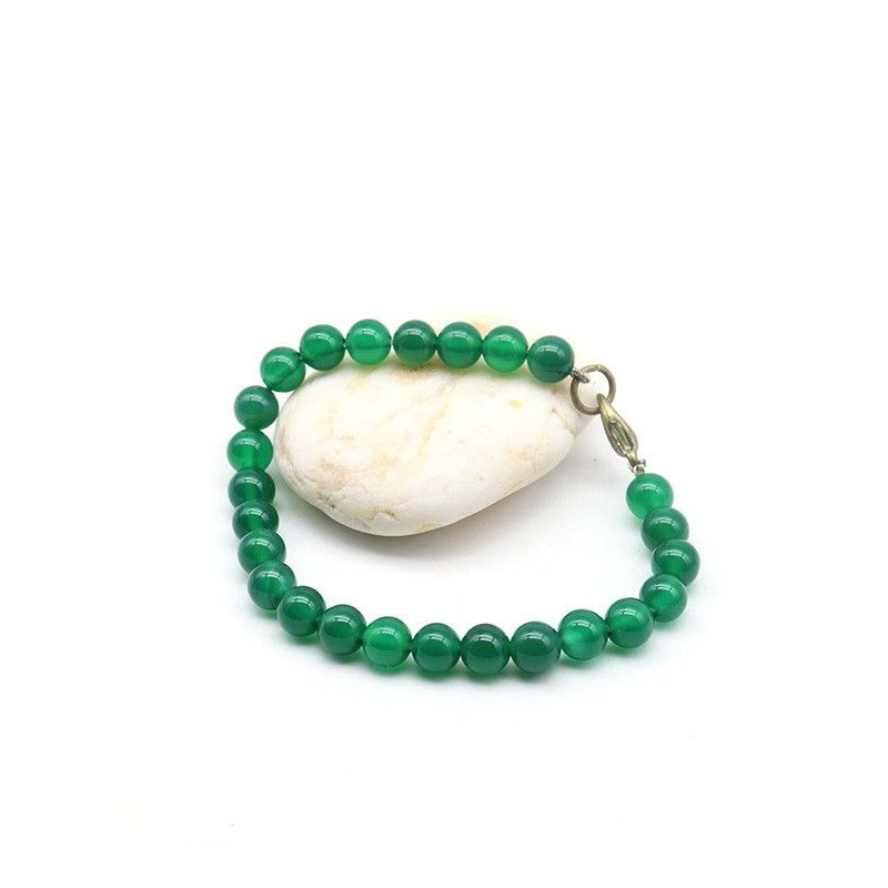 Bracelet agate verte - Mosaik bijoux indiens