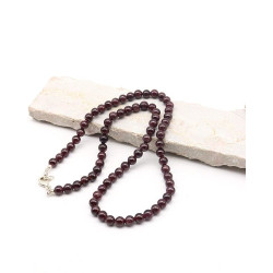 Collier grenat naturel en...