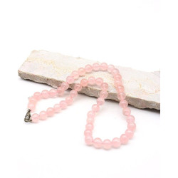 Collier quartz rose naturel...